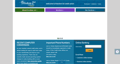Desktop Screenshot of freedom1stcu.com